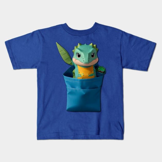 Bag Salamander Gecco Dragon Dino Shirt Shirt Pocket Kids T-Shirt by design-lab-berlin